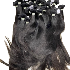 Extensiones de Cabello Humano Virgen Brasileño, Doble Trama a Máquina, 30 Pulgadas, Rizado <span class=keywords><strong>Kinky</strong></span>, Color 1B, para Tejer - Product Image 2