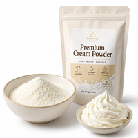Poudre de Crème LongBio 55% Matière Grasse Lactée Qualité Alimentaire Ingrédient Laitier Lyophilisé pour Boulangerie Chocolat Crème Glacée Boissons Café Fourniture OEM