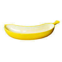 Keramische creatieve banaanvormige dessertbordjes, hartvormige fruit- en sushi-borden, Amerikaanse stijl, huishoudelijke rituele voorraad.
