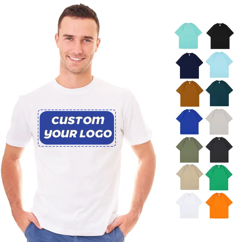 男性用の高品質の綿100% Tシャツ印刷ロゴ女性プレーンTシャツプリントカスタムTシャツ