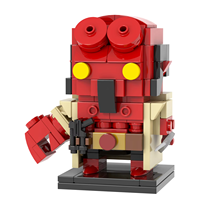 Ensemble de blocs de construction créatifs MOC, personnage unisexe Dinton, version animation, modèle en plastique ABS, jouet éducatif DIY, couleur personnalisée