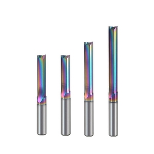아크릴 PVC 경목 CNC 공작 기계 라우터 조각 비트 용 두 플루트 직선 홈 밀링 커터 2F 엔드 밀 - Product Image 1
