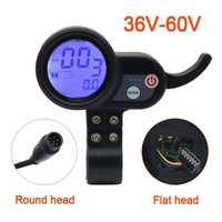 Trottinette électrique JP avec écran LCD intelligent, 36V-60V, écran couleur étanche deux-en-un, matériau en aluminium