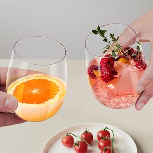 Verre à vin en plastique PET de haute qualité de 12OZ tasse à vin rouge en forme d'oeuf <span class=keywords><strong>sans</strong></span> <span class=keywords><strong>pied</strong></span> incassable pour usage alimentaire - Product Image 5