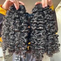 Cheveux humains ondulés naturels non traités, mèches de cheveux vietnamiens bruts, bouclés birmans, cuticules alignées, cheveux cambodgiens, bouclés indiens