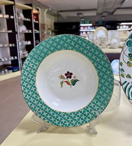 Siberian Tiger <strong>Stitching</strong> and Contrasting Colors Porcelain <strong>Plate</strong> 10.5 Inches 8.5 Inches 7.5 Inches White Dinnerware - Product Image 3