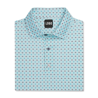 Logo personnalisé coupe ajustée séchage rapide col rigide 86% polyester 14% spandex mens polo de golf t-shirts