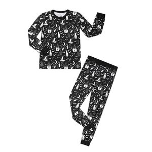 Ensemble de pyjamas unisexes pour enfants Halloween, imprimé Trick or Treat, manches longues, confortable et doux, pour la nuit de carnaval - Product Image 3