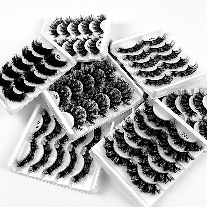 Gloway Wispy длинные кудрявые 8D Смешанная упаковка 5 пар в упаковке искусственные норковые накладные ресницы кошачий глаз ресницы пушистые накладные ресницы полоски наборы