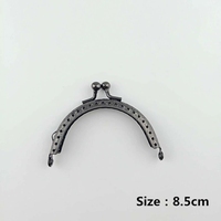 8.5 cm baiser fermoir cadre sac à main poignée bouche or en relief sac boucle bagages accessoires sac à main matériel cadre