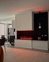 Cheminée électrique moderne la plus réaliste, lumière led, vapeur d'eau, cheminée pour la décoration d'appartement