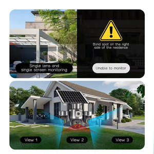 15MP 8K 无线 4G IP PTZ 太阳能闭路电视摄像机 <span class=keywords><strong>3</strong></span> 镜头户外安全系统摄像机 CMOS 云台式 SIM 卡接入网络摄像机 - Product Image 4