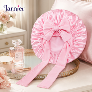 Gorro de Dormir de Satén Colorido de 1 Capa de Gran Venta, Lazo para el Cuidado del Cabello, Turbante de Ala Ancha para Mujer para Uso Térmico - Product Image 2