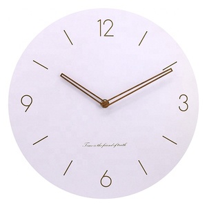 Design semplice breve rotondo silenzioso legno <span class=keywords><strong>bianco</strong></span> MDF sublimazione <span class=keywords><strong>orologio</strong></span> <span class=keywords><strong>da</strong></span> <span class=keywords><strong>parete</strong></span> - Product Image 1