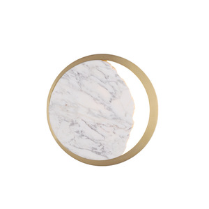 Lámpara de Pared LED Posmoderna para Pasillo, Mármol Natural en Forma de Luna, Cobre, para Hoteles, Iluminación Personalizada para Sala de Estar/Dormitorio - Product Image 6