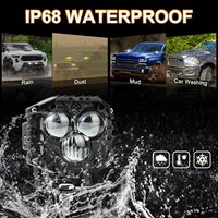 OVOVS 12V DC 40W Blanco Ámbar Todoterreno Conducción Luces de zanja Haz de Punto 3 pulgadas LED Pod Light para camión 4x4 Jeep Toyota