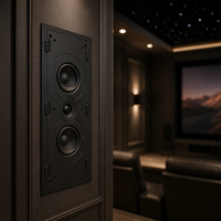 Amplificateur professionnel 5.1 canaux, système home cinéma 8 pouces 500W avec haut-parleurs métalliques muraux à crossover 2.5KHz