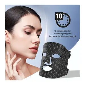 SAIDI Schönheits-LED-Masken individuelles Logo Silikon rotes Licht Infrarot Anti-Aging doppelchip 630 nm 830 nm Lichttherapie LED-Gesichtsmaske