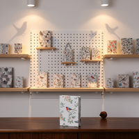 Lampe de chevet créative en papier superposé, certifiée KC, avec motif d'oiseau personnalisé, lampe pliante en forme de livre, décoration d'intérieur, cadeau pour librairies et boutiques.