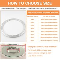 YOYOW Plateau tournant silencieux en aluminium argenté, forme carrée, rotation libre à 360 degrés, faible bruit, pour meubles de cuisine