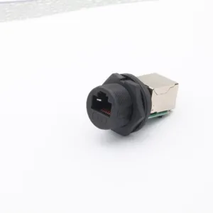 RJ45 Cat6 IP67防水RJ45隔板连接器室外cat 6 RJ45 IP67 IP68以太网电缆面板安装RJ45连接器