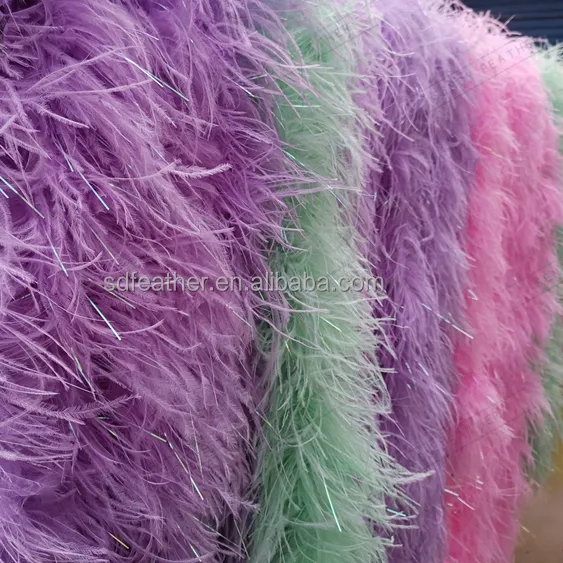 1-20 Ply Warna-warni Cantik Ins 13-15-18 Cm Kualitas dengan Harga Murah Boa Bulu Burung Unta Potong Kain untuk Dekorasi Pesta Pernikahan Acara