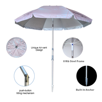 Parapluie de plage pliant à vent portable de 8 pieds arc-en-ciel plateau parapluie de jardin hawaii