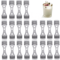 Supports de mèches de bougies en métal couleur argent en gros, dispositifs de centrage de mèches en acier inoxydable, outils de fabrication de bougies