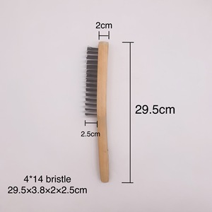 מפעל ישיר מכירות של באיכות גבוהה חוט פלדה מברשות עם עץ ידית ליטוש פלדת חוט מברשת - Product Image 2