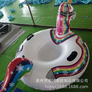 Tubo de Nieve Inflable con Diseño de Unicornio Arcoíris de 110 cm, PVC Reforzado, Juguete de Nieve para Adultos, Fabricado en Huizhou - Product Image 2