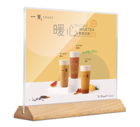 Support de Présentation en Bois Créatif Ray avec Base en Acrylique pour Cartes de Visite et Souvenirs – Décoration de Bureau