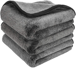 Serviette de séchage de voiture en microfibre absorbante à boucles torsadées, grandes serviettes pour le séchage et le detailing automobile, accessoires de lavage - Product Image 1