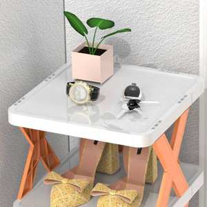 <span class=keywords><strong>Amazon</strong></span> offre spéciale Étagères à chaussures pliantes en <span class=keywords><strong>plastique</strong></span> PP Plaque d'épissage multicouche détachable Portable Assemblage facile pour la maison - Product Image 5