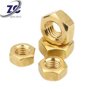 Customized M2 M3 M4 M6 M8 All Size Fasteners Hex Nut CNC Lathe Brass Stainless Steel OEM Hex Nut