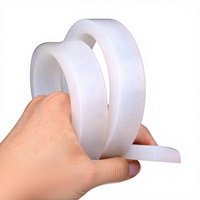 Bande d'étanchéité en silicone résistante aux hautes températures pour boîte lumineuse, profil de couture en forme de croissant, carrée, blanche