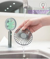 Ventilateur portable mini AntarcChill à poignée métallique, 3 vitesses, puissant, personnel, de bureau, léger, rechargeable par USB