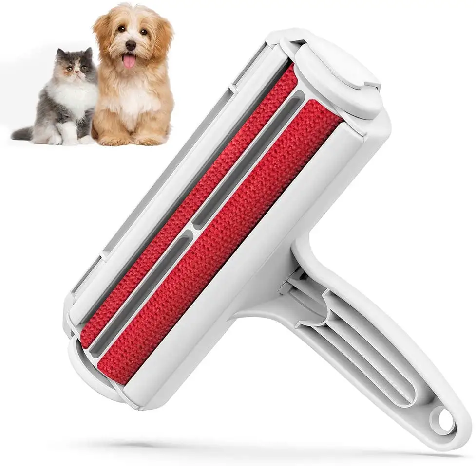 Pet Hair Remover Roller Dog Cat Fur Remover with Self-Cleaning Reusable Animal Hair Removal Roller Tool