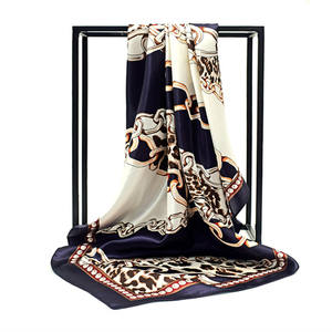 <span class=keywords><strong>Foulard</strong></span> de seda para mujer, bufanda cuadrada de 90x90cm, chal de <span class=keywords><strong>playa</strong></span> de marca de lujo para mujer, pañuelo Hijab <span class=keywords><strong>grande</strong></span>, silenciador para mujer - Product Image 2