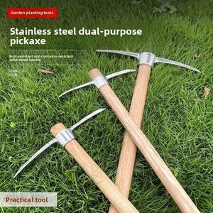 <span class=keywords><strong>Pioche</strong></span> de jardinage en acier inoxydable blanc pur pour la récolte d'herbes <span class=keywords><strong>et</strong></span> le défrichement des arbres en extérieur - Product Image 4