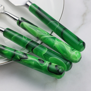 Ánh sáng sang trọng 304 thép không gỉ thiết lập dao kéo với Acrylic xử lý dao muỗng nĩa nhà hàng khách sạn <span class=keywords><strong>Flatware</strong></span> <span class=keywords><strong>Set</strong></span> - Product Image 4