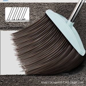 Juego de escoba y recogedor de cerdas suaves con cabezal de nailon y mango de acero ajustable para limpieza del hogar - Product Image 5