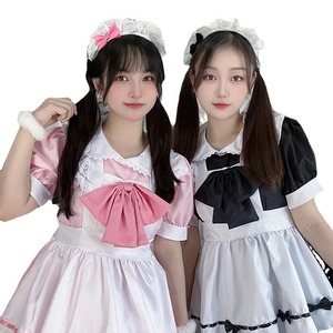 Disfraz de Cosplay Estilo Japonés de Maid con Lazo, Vestido Lolita Alice, Rosa y Negro, Primavera 2025, Juego de Rol de Anime - Product Image 5