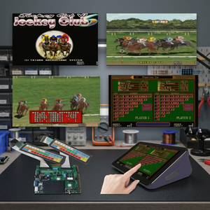 Máquina de Juego Arcade de Carreras de Coches Jockey Club VI, Operada con Monedas, 12V/5V, Enchufe Estadounidense, 1-2 Jugadores, Botones de Pantalla Táctil Individual, Inglés - Product Image 3