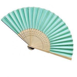 Abanicos de mano plegables de seda con varillas de bambú huecas para fiestas, regalo de boda, abanico personalizado - Product Image 5