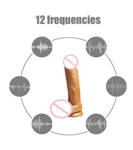 Искусственный реалистичный пенис большой мягкий пластиковый вибратор вращение для женщин взрослые секс-игрушки фаллоимитатор вибратор - Product Image 5