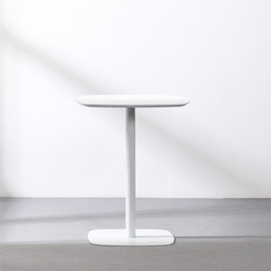 Trung Quốc Nhà Máy Trực Tiếp Giá Bán Buôn Hiện Đại Trắng <span class=keywords><strong>MDF</strong></span> Hình Bầu Dục Quán Cà Phê Cửa Hàng Gỗ Vuông Bàn Ăn Cho 2 - Product Image 2