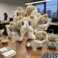 OEM ODM Personnalisé, Peluche chat désodorisante super mignonne avec cache-bouche, en polyester, breloque de sac, modèle 'Salaire Mensuel'