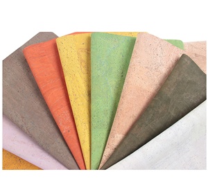 INFOCORK 45x30CM Tissu en <span class=keywords><strong>liège</strong></span> veiné importé du Portugal, <span class=keywords><strong>feuille</strong></span> <span class=keywords><strong>de</strong></span> cuir PU épaisse pour sacs (pièces aléatoires) - Product Image 1
