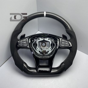 Volant en fibre de carbone pour Benz Classe A, C, E, S, G, V, C63, A45, E43, GLC, GLE, <span class=keywords><strong>CLA</strong></span>, W205, W223, W213, W206, W211, W207, W222, W219, AMG GT - Product Image 5