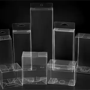 Custom Gift Box Transparent Folding PVC PET Plastic Acetate Clear Packaging Box